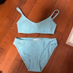 Macy’s Salt & Cove Light Blue Rib Bikini Set